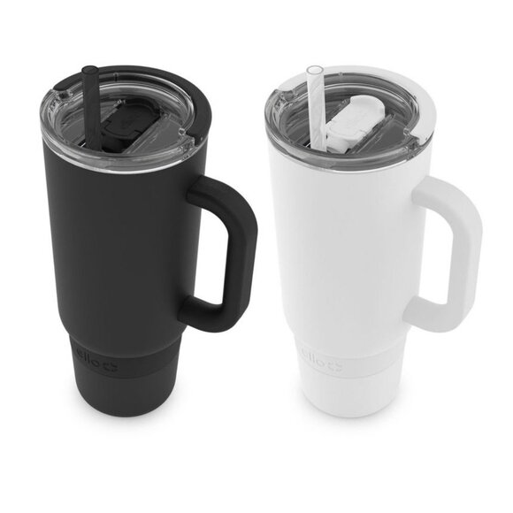 NEW!! 2pkEllo Port 40-oz. Stainless Steel Tumbler with Handle. - Picture 6 of 9